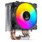 Jonsbo CR-1400E ARGB White processzorhűtő, single tower, 160 W TDP, ARGB világítás, 92mm, fekete