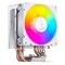 Jonsbo CR-1400E ARGB White processzorhűtő, single tower, 160 W TDP, ARGB világítás, 92mm, fehér