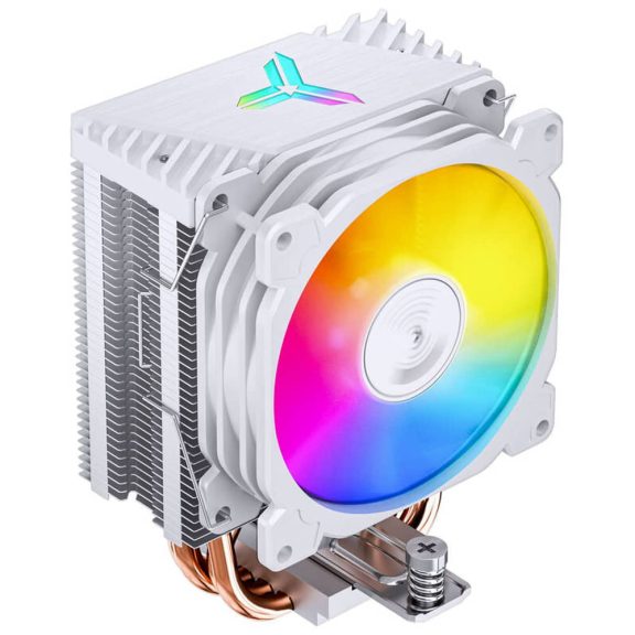 Jonsbo CR-1400E ARGB White processzorhűtő, single tower, 160 W TDP, ARGB világítás, 92mm, fehér