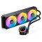 Jonsbo TG-360 ARGB AiO vízhűtés, 360mm radiátor, PWM ventilátorok, fekete