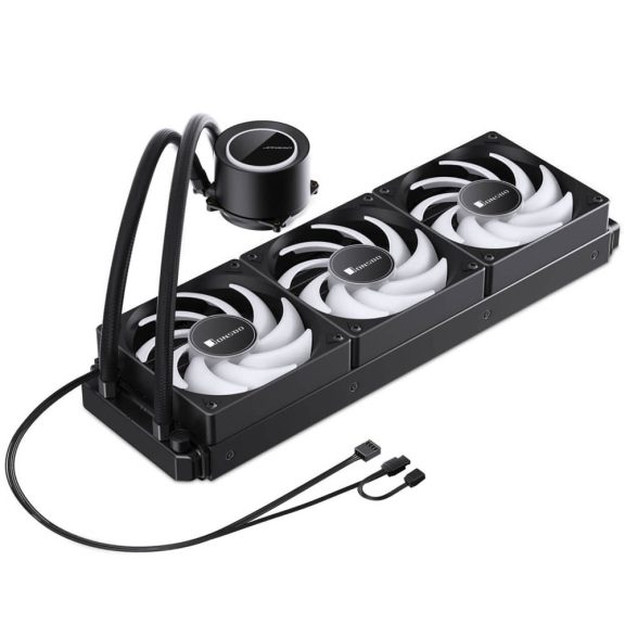 Jonsbo TG-360 ARGB AiO vízhűtés, 360mm radiátor, PWM ventilátorok, fekete