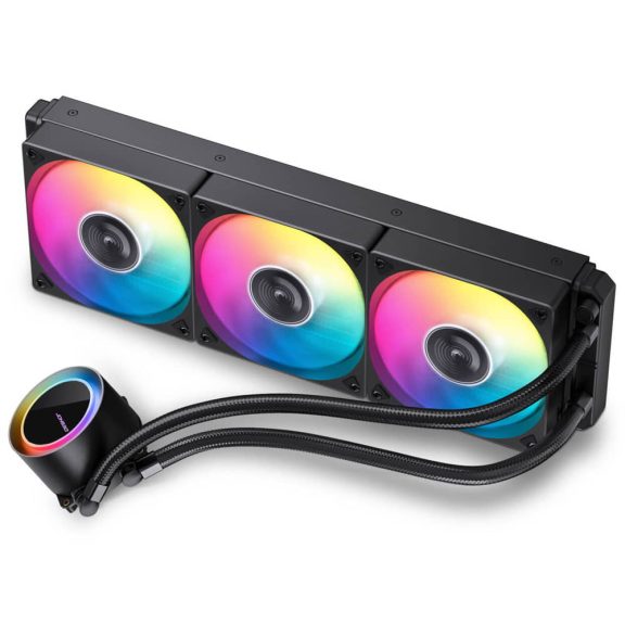 Jonsbo TG-360 ARGB AiO vízhűtés, 360mm radiátor, PWM ventilátorok, fekete