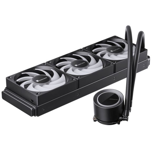 Jonsbo TG-360 ARGB AiO vízhűtés, 360mm radiátor, PWM ventilátorok, fekete