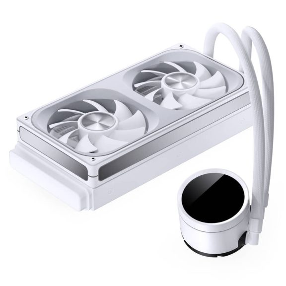 Jonsbo TH-240 ARGB White 240 mm AIO vízhűtés, beépített LED CPU hőmérséklet kijelző, fehér