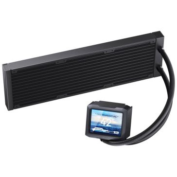   Jonsbo TF3-360SCBN AiO vízhűtés, 3.5 inch LCD kijelző, 360mm radiátor, fekete