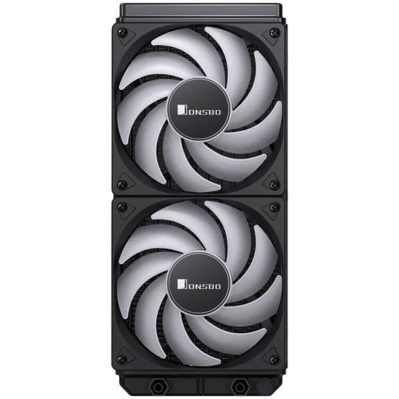 Jonsbo TG-240 ARGB Black 240 mm AIO vízhűtés, alumínium radiátor, 2x 120 mm PWM ventilátor, fekete