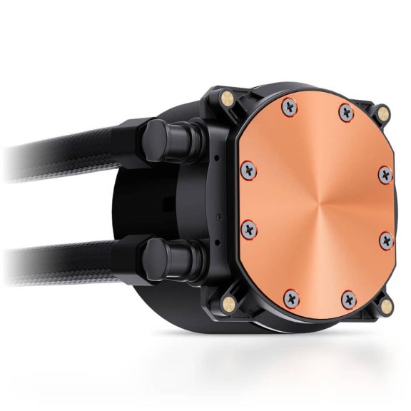 Jonsbo TG-240 ARGB Black 240 mm AIO vízhűtés, alumínium radiátor, 2x 120 mm PWM ventilátor, fekete