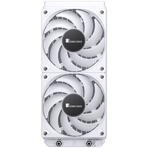 Jonsbo TG-240 ARGB White 240 mm AIO vízhűtés, alumínium radiátor, 2x 120 mm PWM ventilátor, fehér