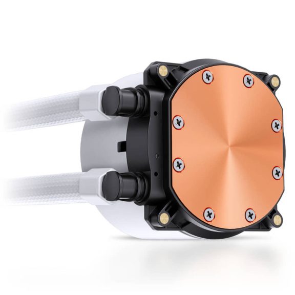 Jonsbo TG-240 ARGB White 240 mm AIO vízhűtés, alumínium radiátor, 2x 120 mm PWM ventilátor, fehér