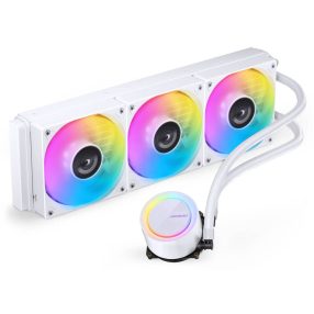   Jonsbo TG-360 ARGB AiO vízhűtés, 360mm radiátor, PWM ventilátorok, fehér