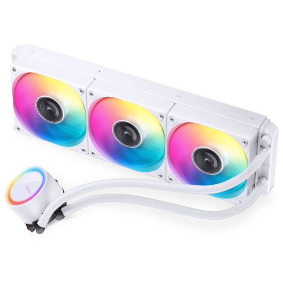Jonsbo TG-360 ARGB AiO vízhűtés, 360mm radiátor, PWM ventilátorok, fehér