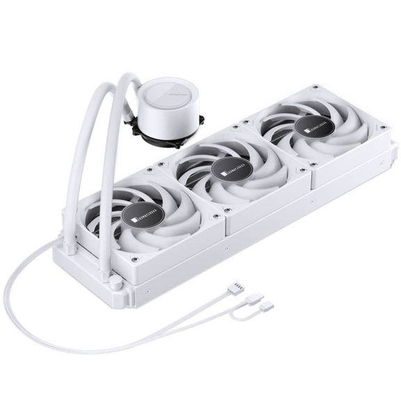 Jonsbo TG-360 ARGB AiO vízhűtés, 360mm radiátor, PWM ventilátorok, fehér