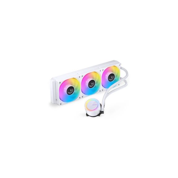 Jonsbo TG-360 ARGB AiO vízhűtés, 360mm radiátor, PWM ventilátorok, fehér