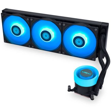   Lian Li GA II Lite 360 RGB AiO vízhűtés, 3800 RPM pumpa, ARGB, fekete