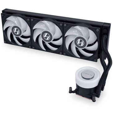   Lian Li GA II Lite 360 RGB AiO vízhűtés, 3800 RPM pumpa, ARGB, fekete