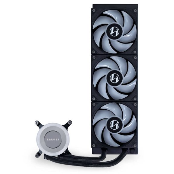 Lian Li GA II Lite 360 RGB AiO vízhűtés, 3800 RPM pumpa, ARGB, fekete