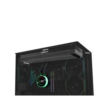   Processzorhűtő Lian Li HYDROSHIFT II LCD-C 360N Ventilátor nélküli ARGB AiO  - Fekete