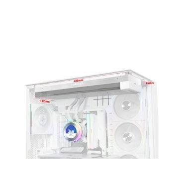   Processzorhűtő Lian Li HYDROSHIFT II LCD-C 360N Ventilátor nélküli ARGB AiO  - Fehér