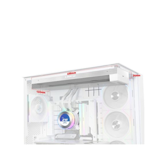 Processzorhűtő Lian Li HYDROSHIFT II LCD-C 360N Ventilátor nélküli ARGB AiO  - Fehér