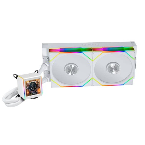 Lian Li GA II LCD 280 TL Wireless fehér all in one CPU vízhűtés LCD kijelzővel