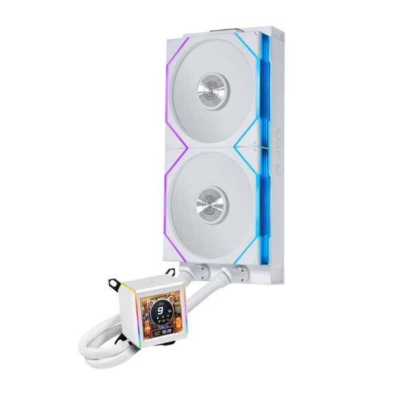 Lian Li GA II LCD 280 TL Wireless fehér all in one CPU vízhűtés LCD kijelzővel
