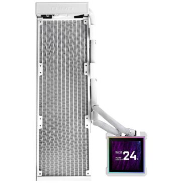 Lian Li HydroShift II LCD-S 360 AiO vízhűtés, 3.4 inch IPS LCD, ventilátor nélküli, fehér - GHS2LCDS36NW