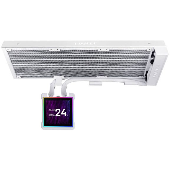 Lian Li HydroShift II LCD-S 360 AiO vízhűtés, 3.4 inch IPS LCD, ventilátor nélküli, fehér - GHS2LCDS36NW