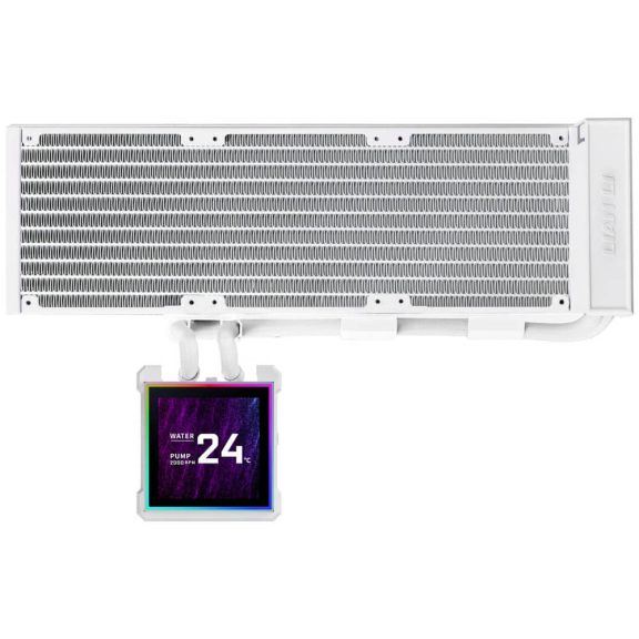 Lian Li HydroShift II LCD-S 360 AiO vízhűtés, 3.4 inch IPS LCD, ventilátor nélküli, fehér - GHS2LCDS36NW