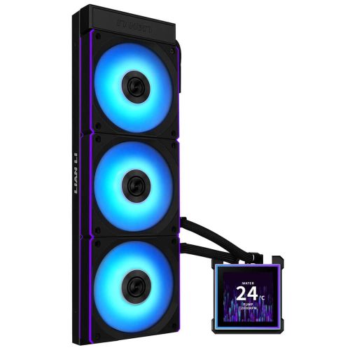 Lian Li HydroShift II LCD-S 360CL AiO vízhűtés, 3.4 inch IPS LCD, 360mm, ARGB, fekete - GHS2LCDS36CB