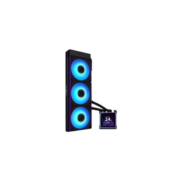 Lian Li HydroShift II LCD-S 360CL AiO vízhűtés, 3.4 inch IPS LCD, 360mm, ARGB, fekete - GHS2LCDS36CB