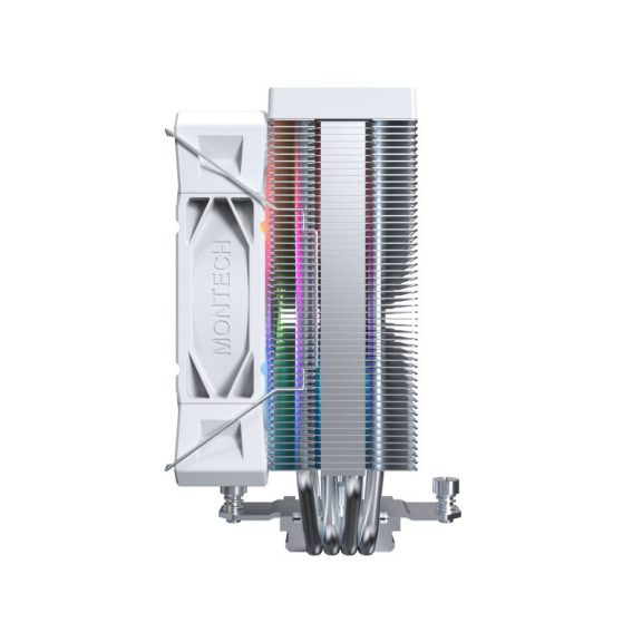 Montech NX400 White CPU-hűtő, ARGB - 120mm, fehér
