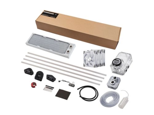 PHANTEKS Glacier EZ-Fit 360 D30-KIT, DIY AIO folyadékhűtő szett, fehér