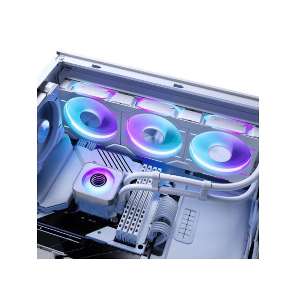 Processzor hűtő AIO PHANTEKS Glacier One 360D30 DRGB AIO, X2 Cap, fehér