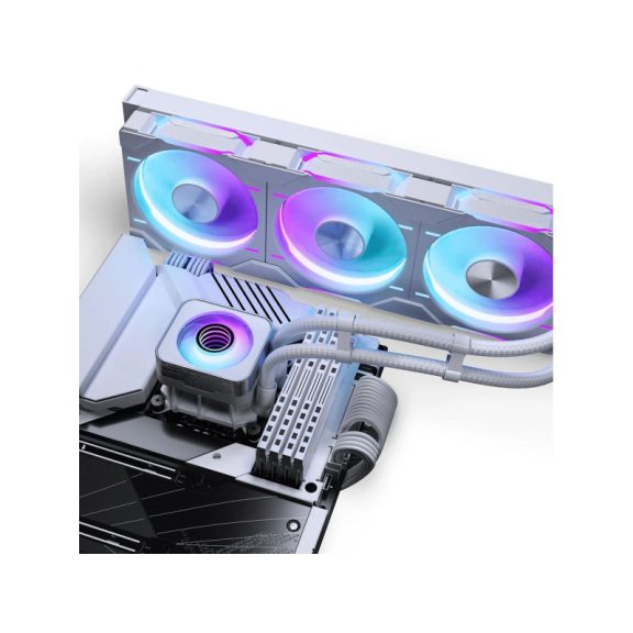 Processzor hűtő AIO PHANTEKS Glacier One 360D30 DRGB AIO, X2 Cap, fehér
