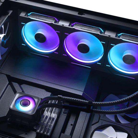 Phanteks Glacier One 420D30 X2 CPU AIO vízhűtés 420 mm, D-RGB, 3x140 mm, fekete