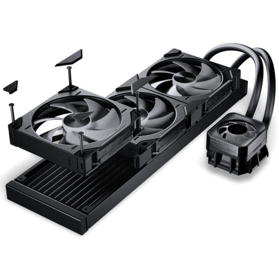 Phanteks Glacier One 420D30 X2 CPU AIO vízhűtés 420 mm, D-RGB, 3x140 mm, fekete