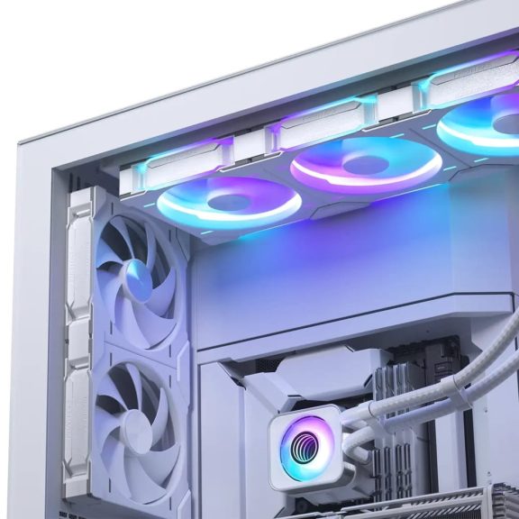 Phanteks Glacier One 420D30 X2 folyadékhűtés, 420 mm radiátor, D-RGB, fehér - PH-GO420D30_DWT02