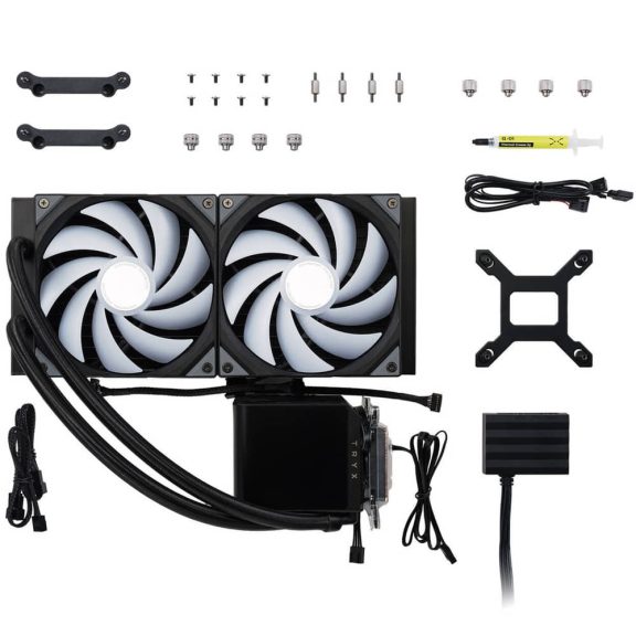 TRYX Panorama ARGB 280 AiO vízhűtés, 3D AMOLED kijelző, 280mm, fekete