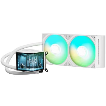   TRYX Panorama ARGB 280 AiO vízhűtés, 3D AMOLED kijelző, 280mm, fehér