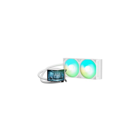 TRYX Panorama ARGB 280 AiO vízhűtés, 3D AMOLED kijelző, 280mm, fehér