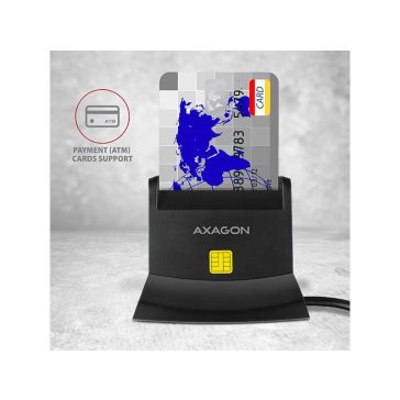   AXAGON CRE-SM2 USB Smart Card és SD/microSD/SIM kártyaolvasó