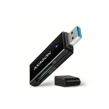   Kártyaolvasó Axagon CRE-S2N, USB-A 3.2 Gen 1, SD, microSD, fekete