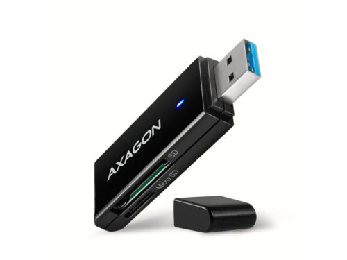 Kártyaolvasó Axagon CRE-S2N, USB-A 3.2 Gen 1, SD, microSD, fekete