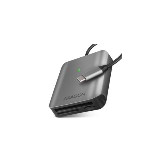 Axagon CRE-S3C SuperSpeed USB-C UHS-II kártyaolvasó, SD/microSD/CF, alumínium