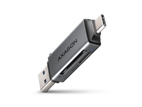 Kártyaolvasó AXAGON CRE-DAC SuperSpeed, USB-C + USB-A