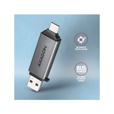 Kártyaolvasó AXAGON CRE-DAC SuperSpeed, USB-C + USB-A