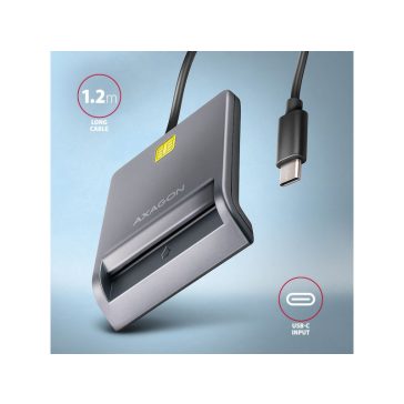 AXAGON CRE-SM3TC USB-C Smart card FlatReader olvasó