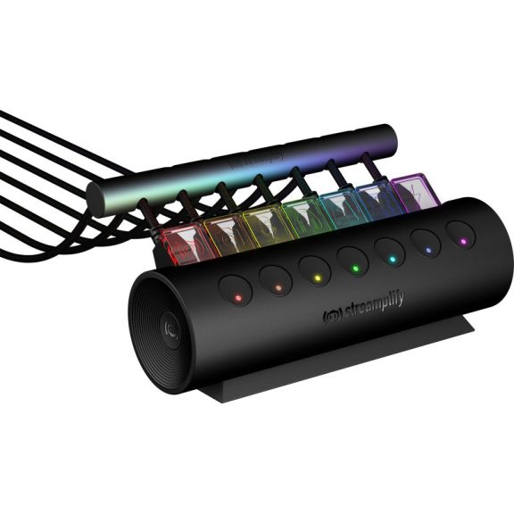 HUB USB Streamplify CTRL 7 Slot RGB 12V Fekete
