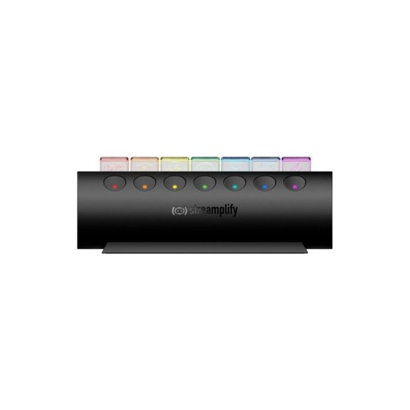 HUB USB Streamplify CTRL 7 Slot RGB 12V Fekete