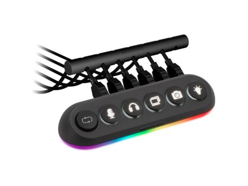 HUB USB Streamplify Hub Deck 5 RGB 12V Fekete